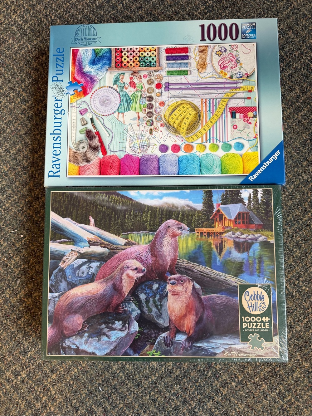 Ravensburger and New Sealed Cobble Hill Puzzle